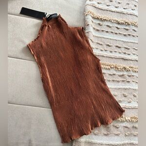 Lioness Rust Pleated Top